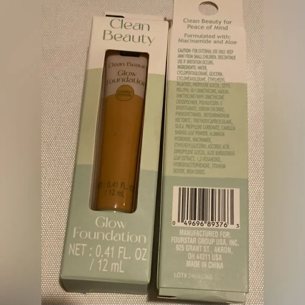🛍️2X B-Pure Clean Beauty Glow Foundation Golden Bronze NET:0.41FL.OZ/12mL💥